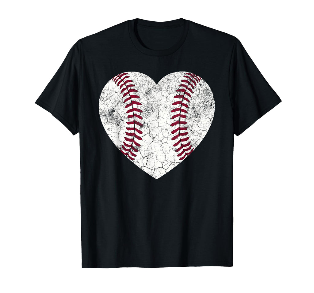 Baseball Heart Mom Dad Softball T-Shirt - Fun Novelty Design for Adults - T-Shirt, Sweatshirt, Hoodie