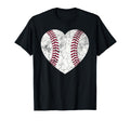 Baseball Heart Mom Dad Softball T-Shirt - Fun Novelty Design for Adults - T-Shirt, Sweatshirt, Hoodie