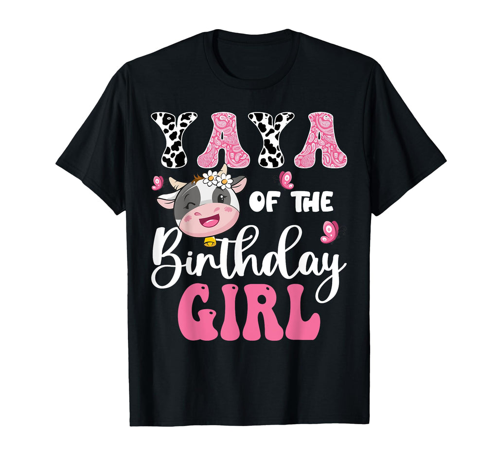 Yaya Birthday Farm Cow 1St Birthday T-Shirt - Minimalist Print for Adults - T-Shirt, Sweatshirt, Hoodie