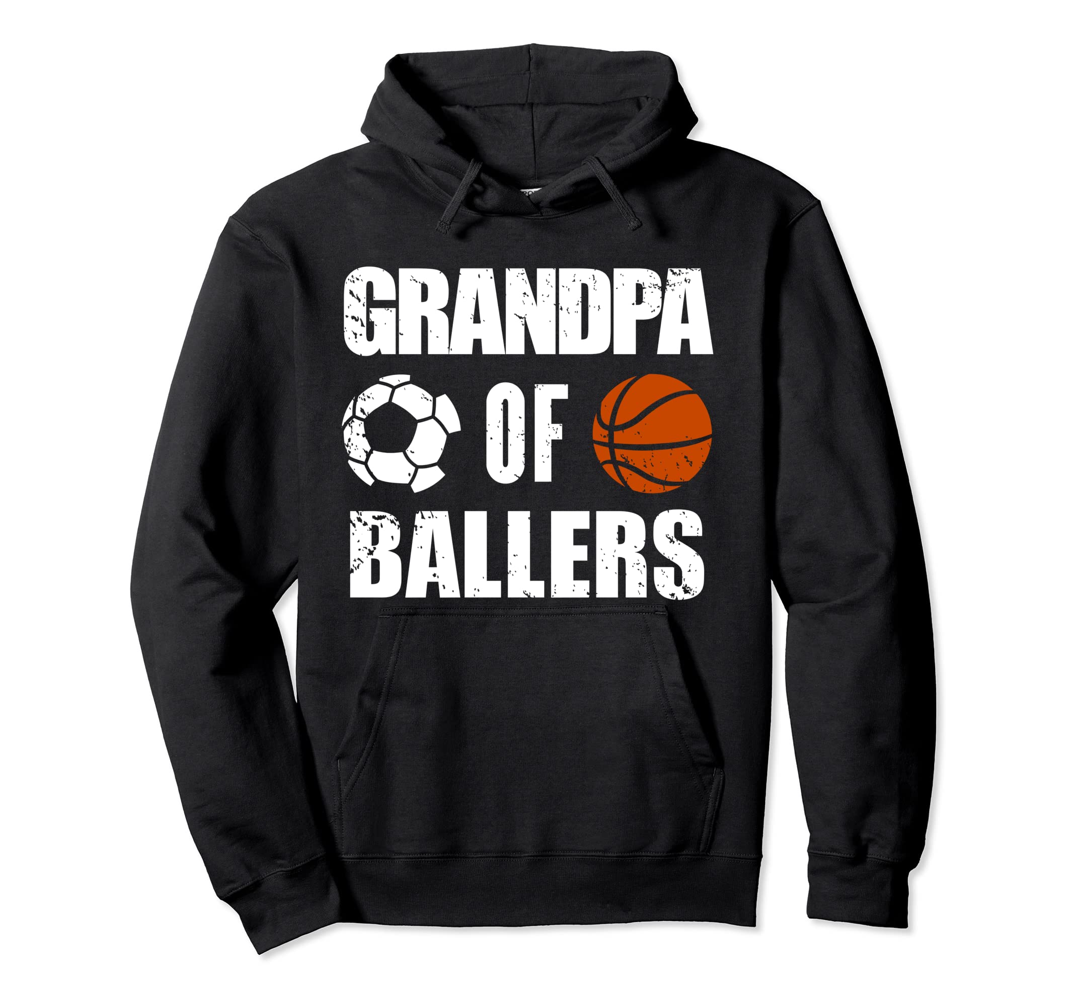 Grandpa Ballers Funny Soccer Hoodie - Casual Everyday Wear Men Women - T-Shirt, Sweatshirt, Hoodie