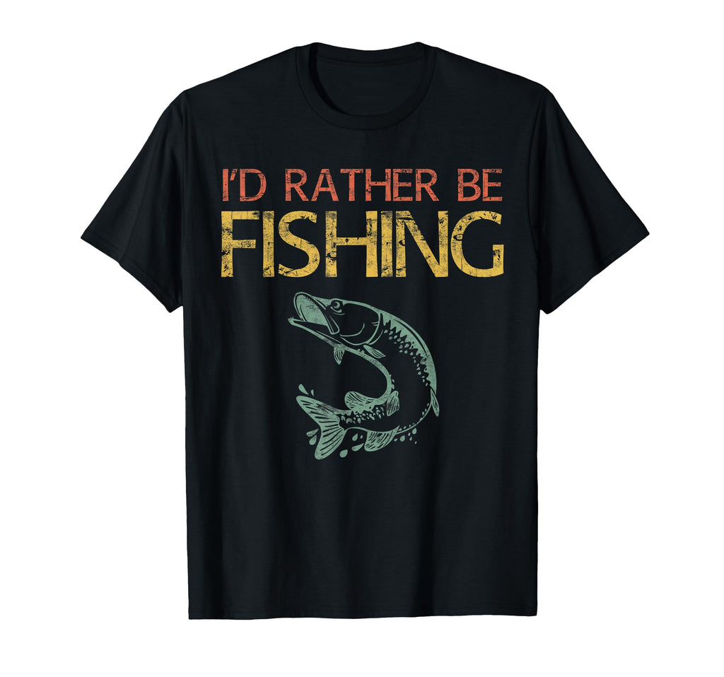 Id Rather Be Fishing Dad Fisherman T-Shirt - Custom Art Print Unisex - T-Shirt, Sweatshirt, Hoodie