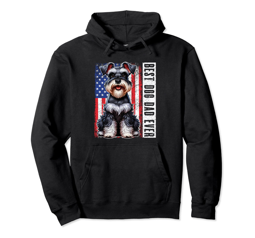 Best Dog Dad Ever Father Day Miniature Hoodie - Custom Art Print Men Women - T-Shirt, Sweatshirt, Hoodie