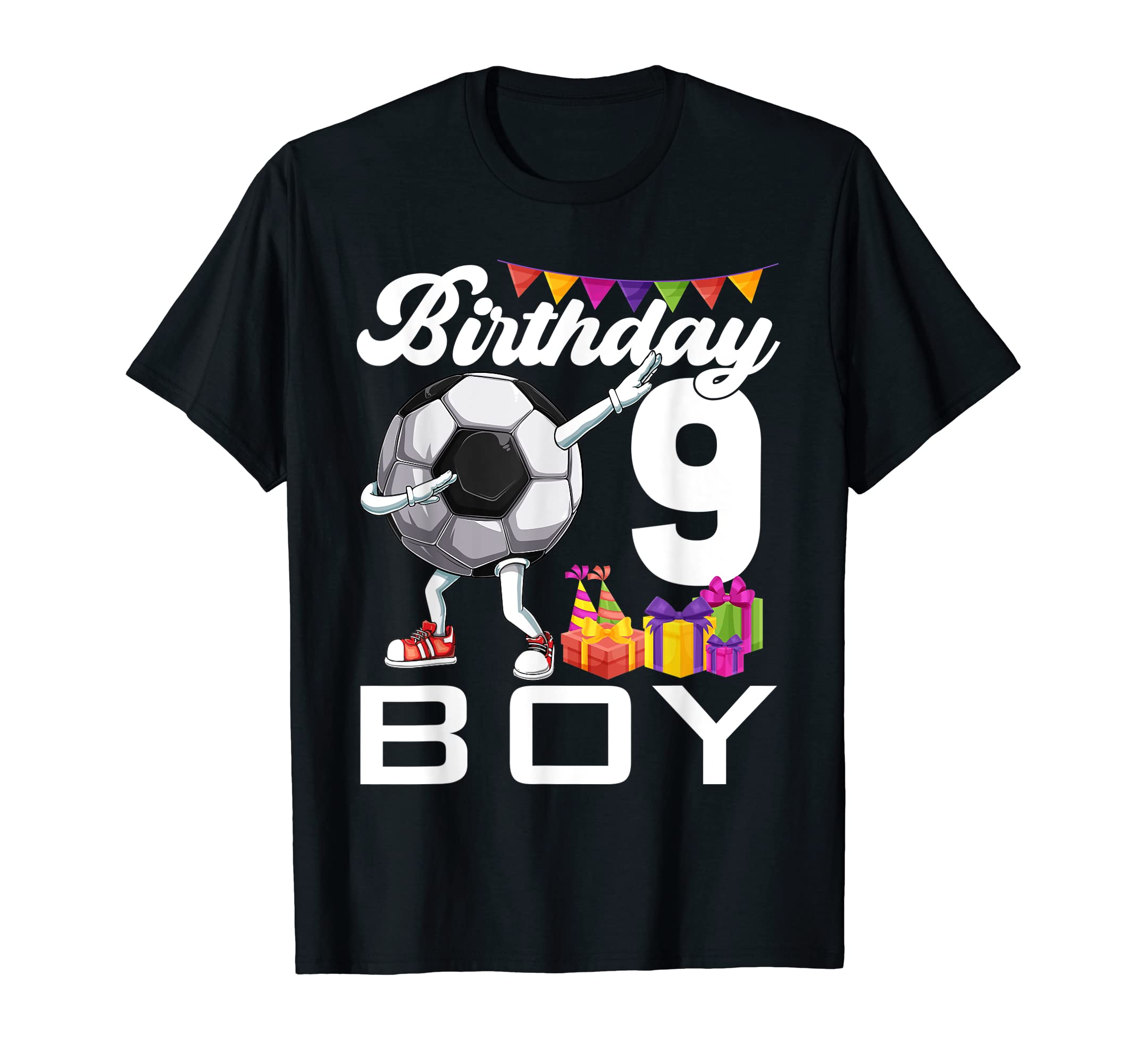 Birthday 9 Years Old Dabbing Soccer T-Shirt - Streetwear Style Men Women - T-Shirt, Sweatshirt, Hoodie