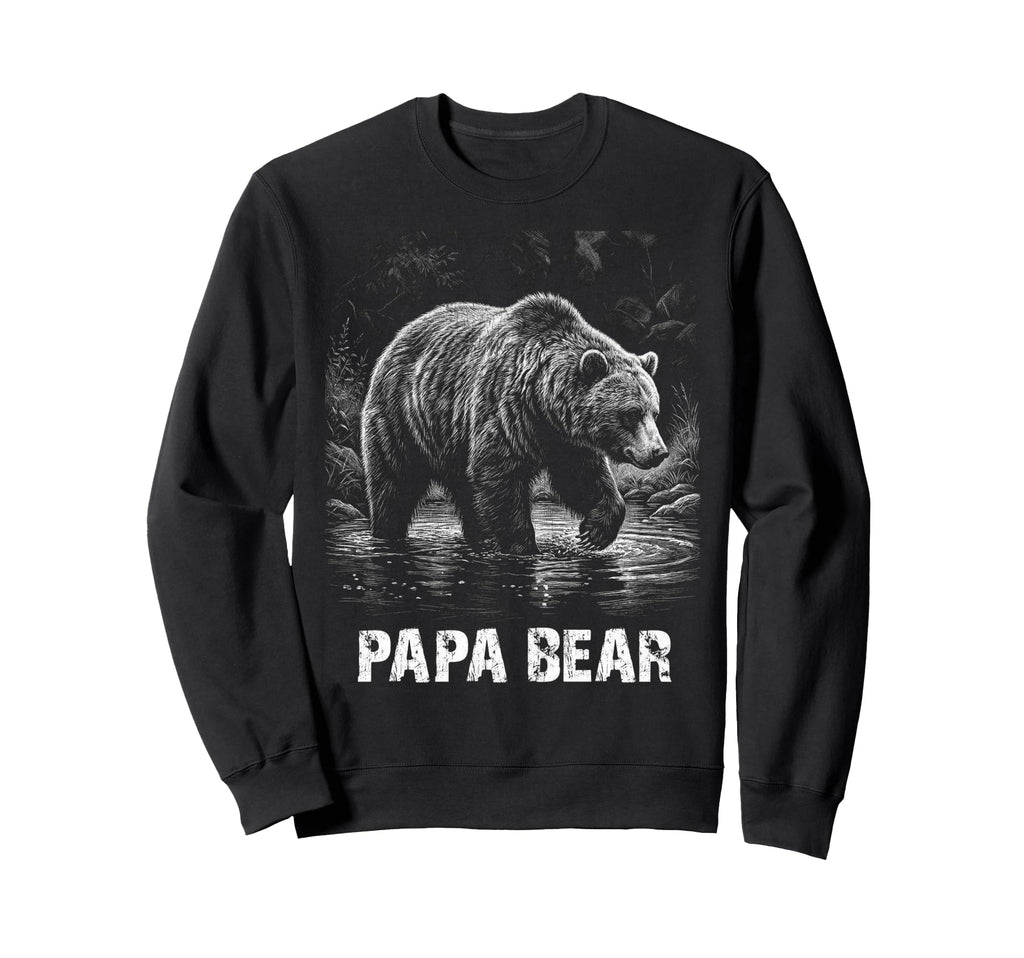 Papa Bear Family Matching Dad Sweatshirt - Custom Art Print for Adults - T-Shirt, Sweatshirt, Hoodie