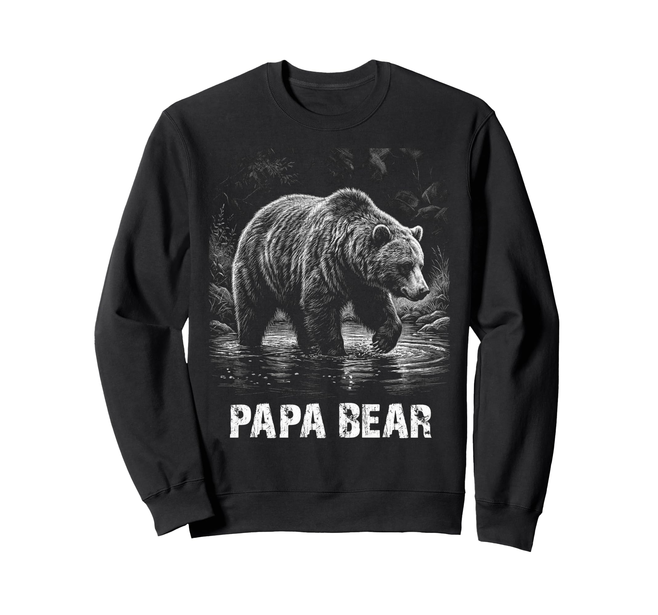 Papa Bear Family Matching Dad Sweatshirt - Custom Art Print for Adults - T-Shirt, Sweatshirt, Hoodie