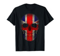 Uk British Flag England Skull Football T-Shirt - Trendy Graphic for Adults - T-Shirt, Sweatshirt, Hoodie