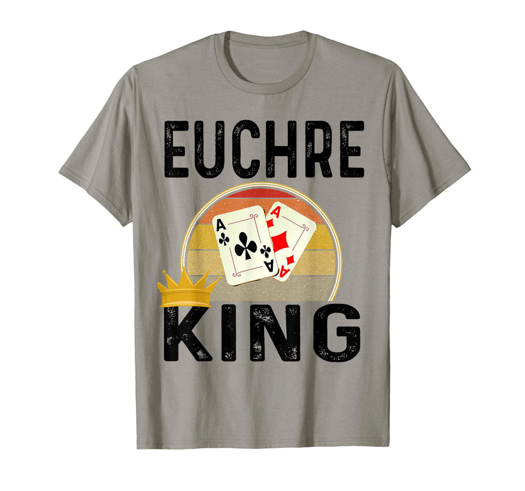 Funny Euchre King Card Game Winner Dad T-Shirt - Graphic Print for Adults - T-Shirt, Sweatshirt, Hoodie