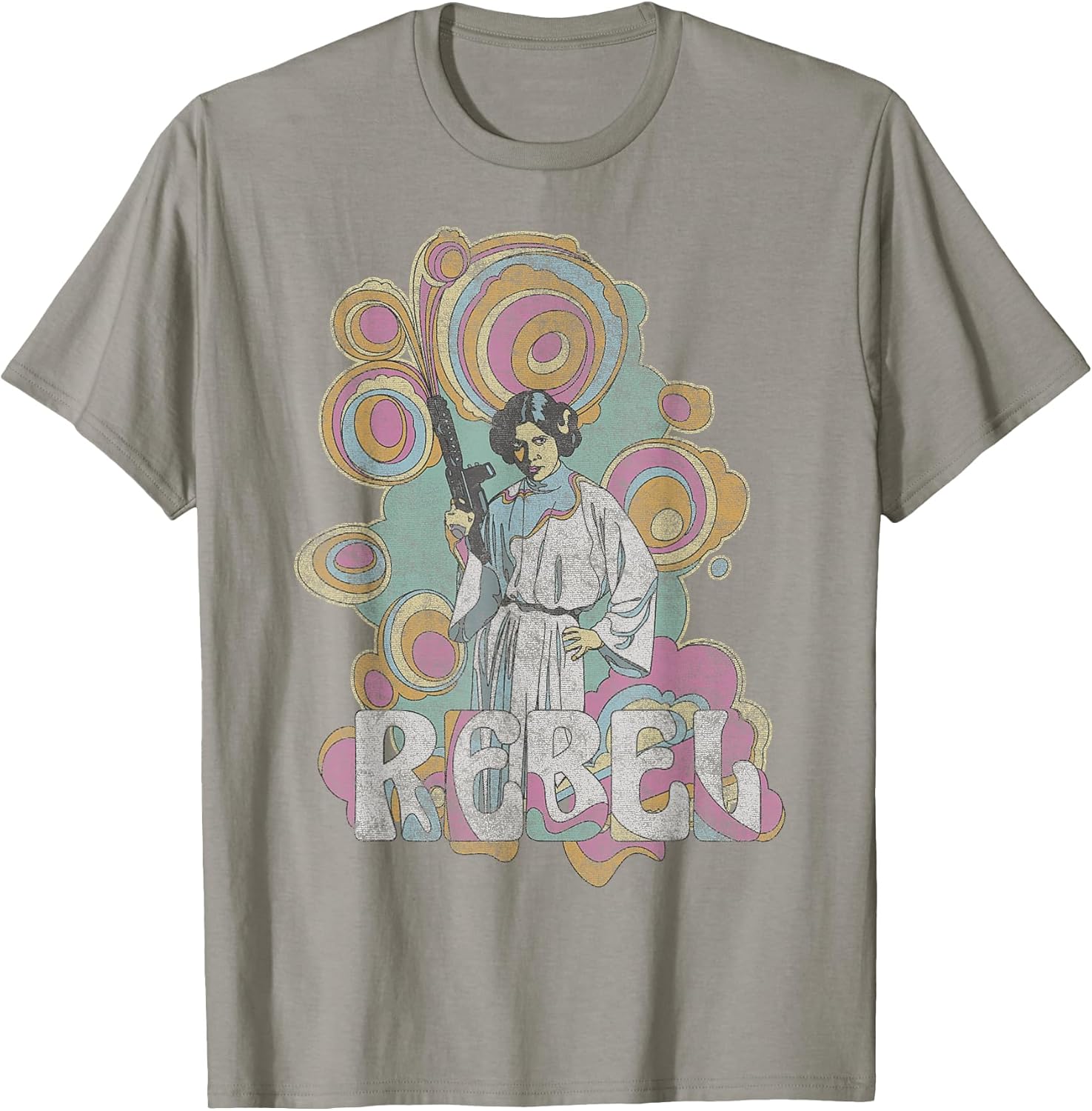 Princess Leia Retro Rebel - Adult & Kids T-Shirts, Sweatshirts & Hoodies apparel design preview 1