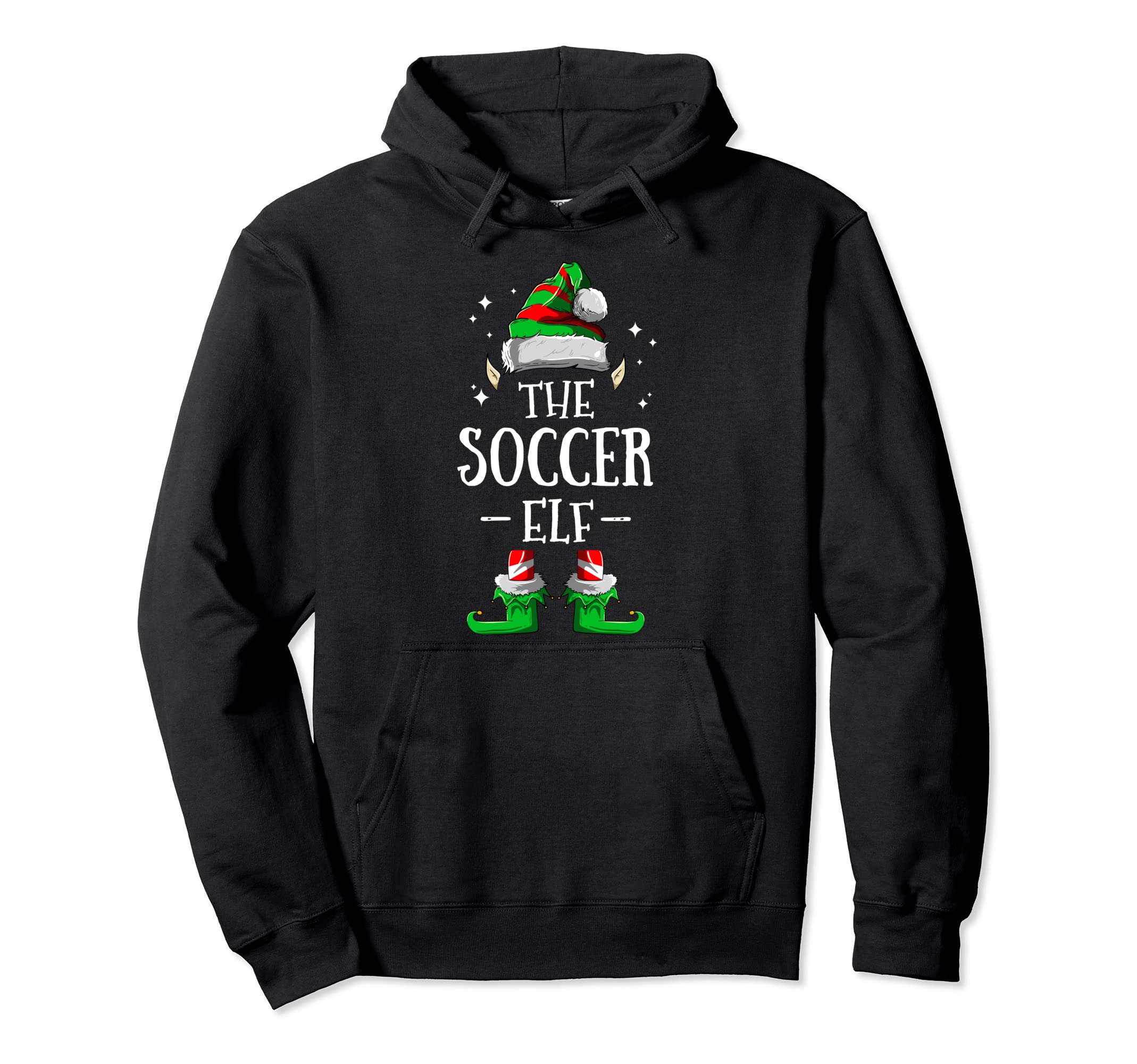 Soccer Elf Matching Family Group Hoodie - Minimalist Print for Adults - T-Shirt, Sweatshirt, Hoodie