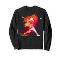 Paint Splash Baseball Player Sweatshirt - Casual Everyday Wear Unisex - T-Shirt, Sweatshirt, Hoodie