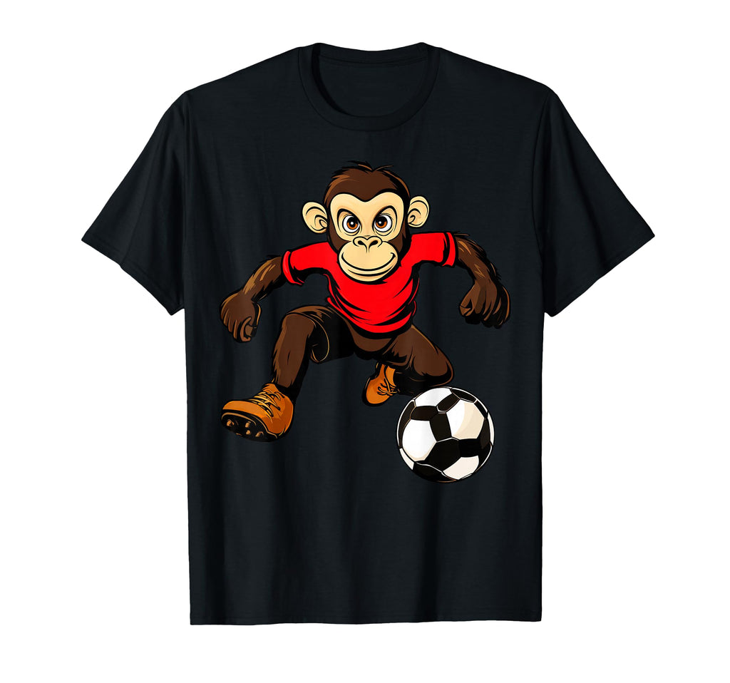 Monkey Football Soccer Monkey T-Shirt - Custom Art Print Unisex - T-Shirt, Sweatshirt, Hoodie