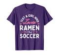 Just Who Loves Soccer And Ramen Gifts T-Shirt - Minimalist Print Men Women - T-Shirt, Sweatshirt, Hoodie