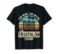 Myth Legend Dad Triathlon T-Shirt - Minimalist Print Unisex - T-Shirt, Sweatshirt, Hoodie