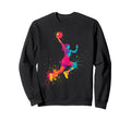 Colorful Graffiti Basketball Sweatshirt - Minimalist Print Men Women - T-Shirt, Sweatshirt, Hoodie