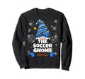 Soccer Gnome Funny Jewish Hanukkah Sweatshirt - Graphic Print Men Women - T-Shirt, Sweatshirt, Hoodie