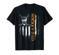 Mens Patriotic Ice Hockey Dad American Flag T-Shirt - Graphic Print Unisex - T-Shirt, Sweatshirt, Hoodie