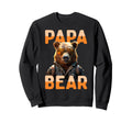 Papa Bear Daddy Bear Dad Fathers Sweatshirt - Minimalist Print for Adults - T-Shirt, Sweatshirt, Hoodie