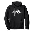 Heartbeat Soccer Player Ball Soccer Hoodie - Novelty Apparel Unisex - T-Shirt, Sweatshirt, Hoodie