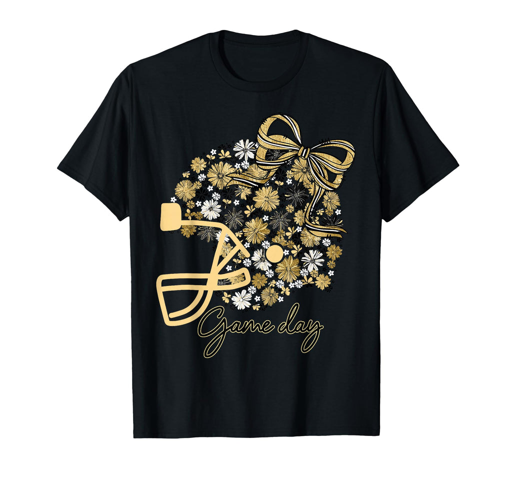 Floral Football Game Day Girly T-Shirt - Casual Everyday Wear for Adults - T-Shirt, Sweatshirt, Hoodie