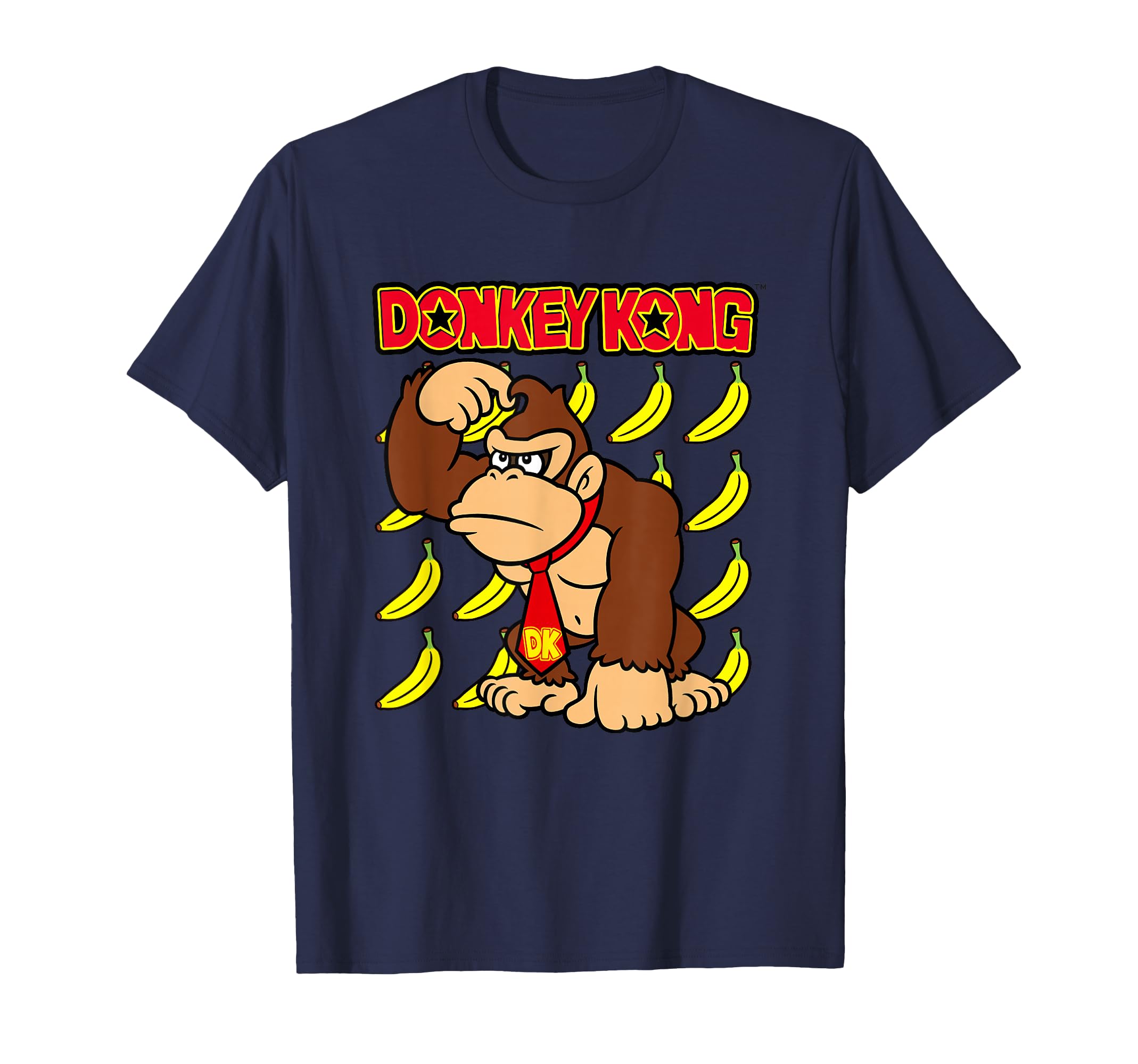 Donkey Kong Ape Thoughts Banana Background T-Shirt - Novelty Apparel Unisex - T-Shirt, Sweatshirt, Hoodie