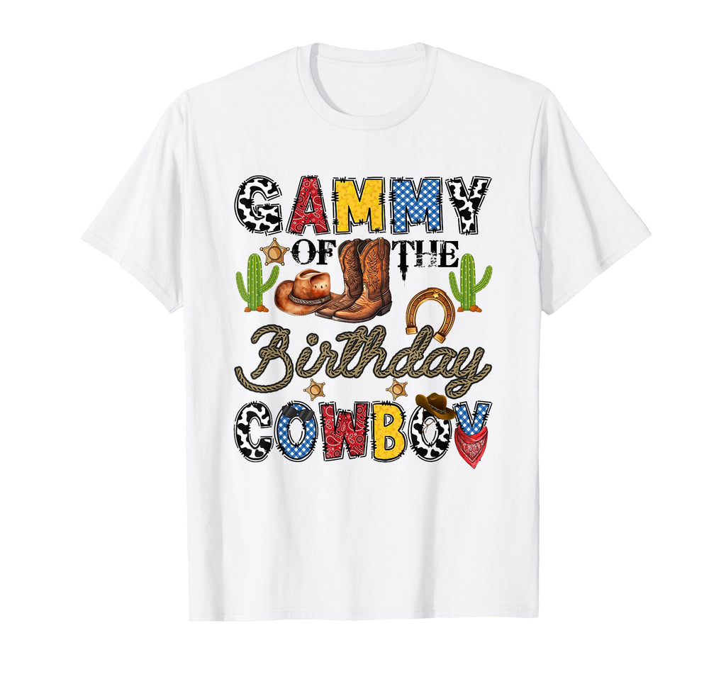 Gammy Birthday Cowboy Western Birthday T-Shirt - Custom Art Print Men Women - T-Shirt, Sweatshirt, Hoodie