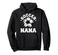 Soccer Nana Soccer Ball Distressed Hoodie - Novelty Apparel for Adults - T-Shirt, Sweatshirt, Hoodie