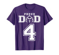 Custom Proud Football Dad Number 4 T-Shirt - Fun Novelty Design Unisex - T-Shirt, Sweatshirt, Hoodie