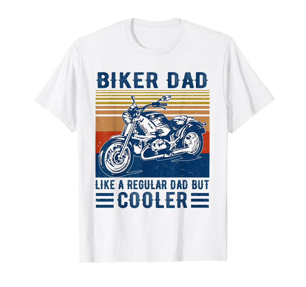 Biker Dad Like Regular Dad But Cooler T-Shirt - Minimalist Print Men Women - T-Shirt, Sweatshirt, Hoodie