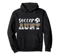Soccer Aunt Leopard Aunt Soccer Hoodie - Aesthetic Graphic for Adults - T-Shirt, Sweatshirt, Hoodie