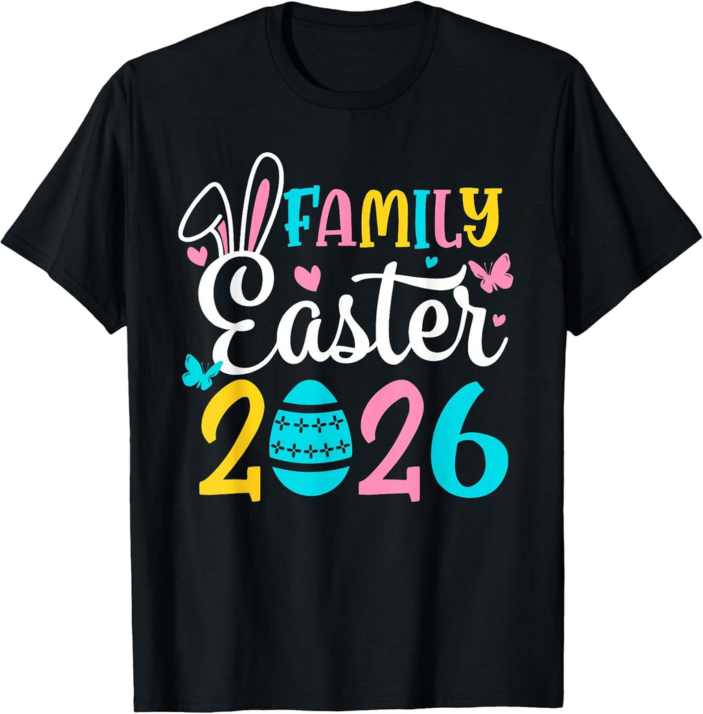 Funny Bunny Eggs Hunter Rabbit Family Easter 2026 - Adult & Kids T-Shirts, Sweatshirts & Hoodies apparel design preview 1