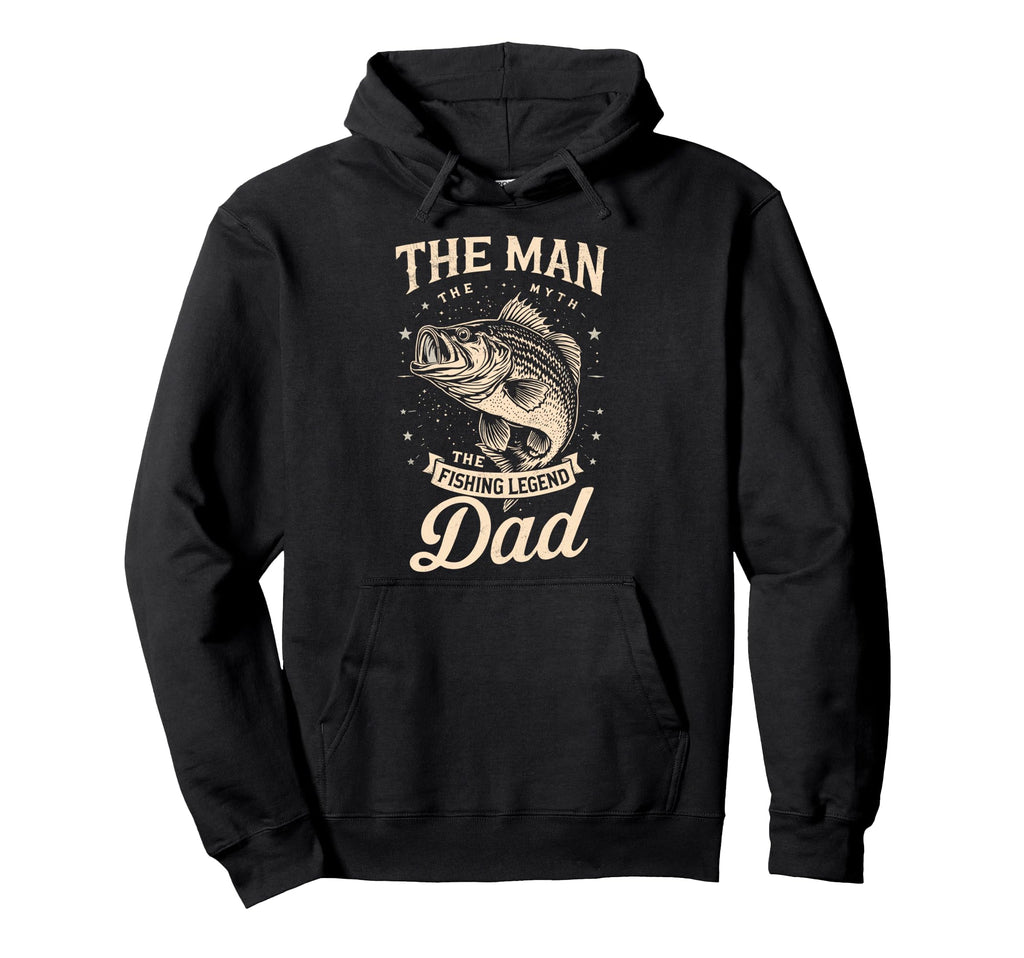 Myth Fishing Legend Dad Fish Fan Hoodie - Novelty Apparel for Adults - T-Shirt, Sweatshirt, Hoodie