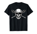 Baseball Pirate Seamed Skull Eye T-Shirt - Novelty Apparel for Adults - T-Shirt, Sweatshirt, Hoodie