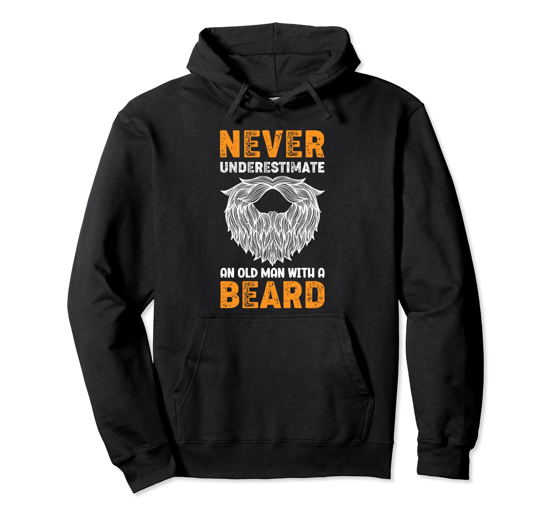 Mustache Beards Lover Old Beard Hoodie - Casual Everyday Wear Men Women - T-Shirt, Sweatshirt, Hoodie