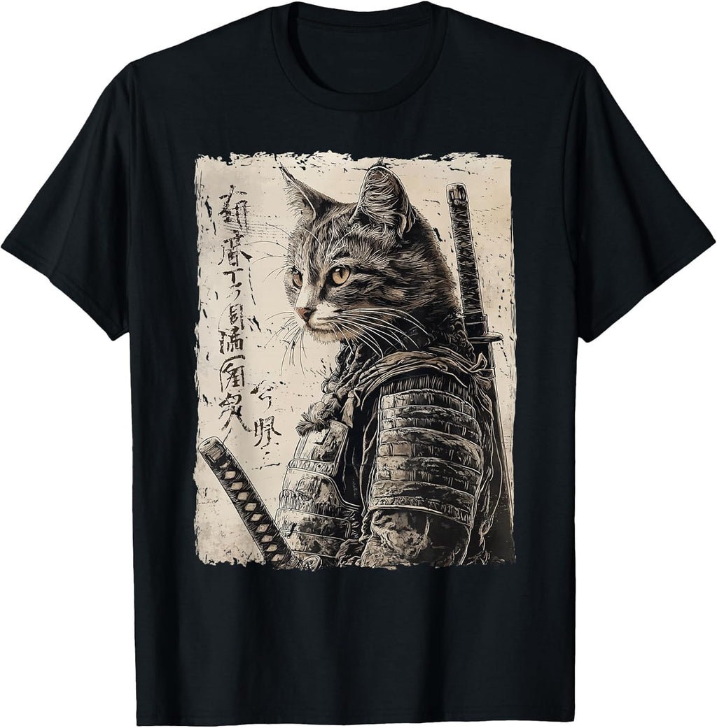 Japanese Ukiyo-e Samurai Cat Warriors - Adult & Kids T-Shirts, Sweatshirts & Hoodies apparel design preview 1