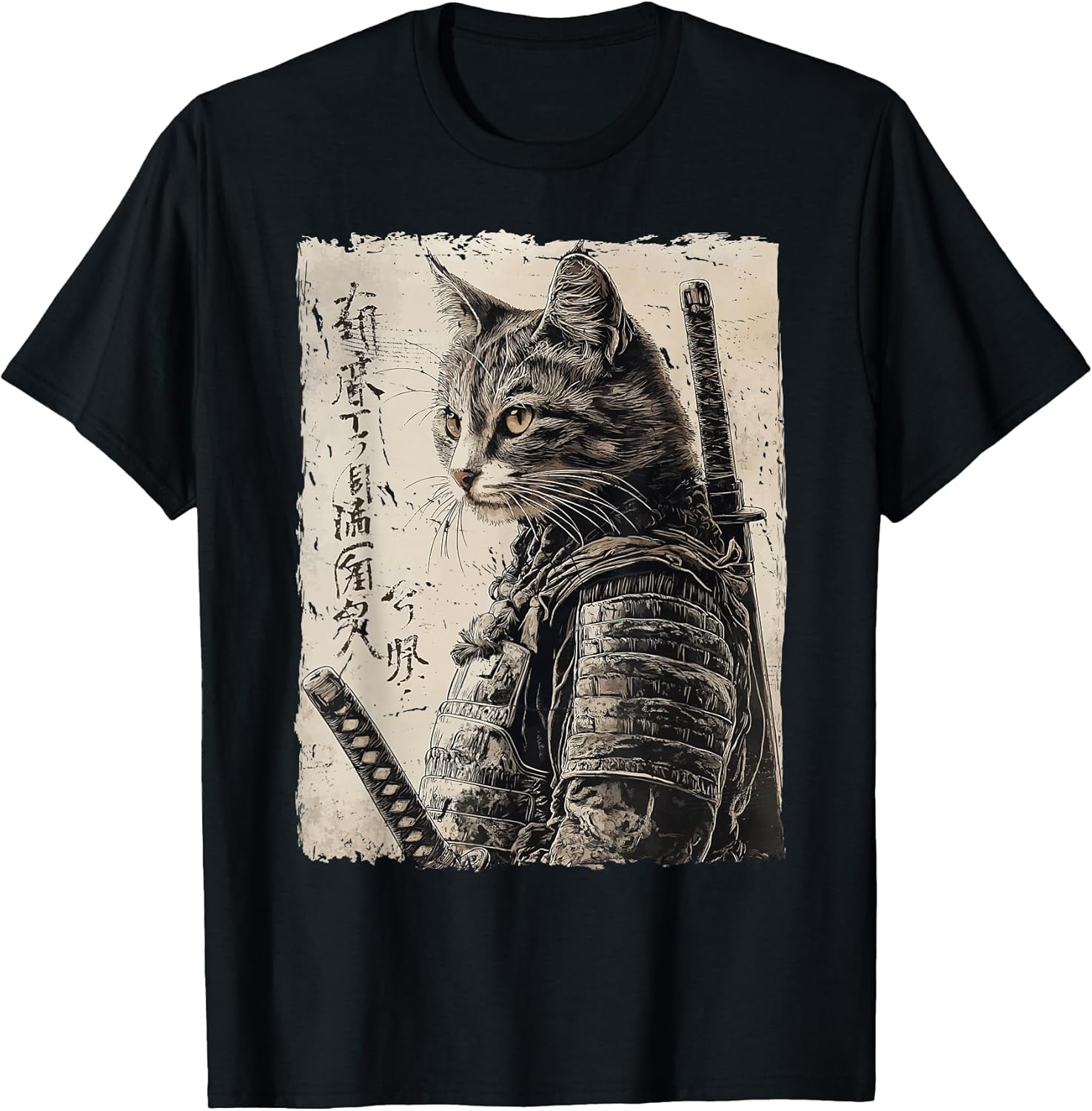 Japanese Ukiyo-e Samurai Cat Warriors - Adult & Kids T-Shirts, Sweatshirts & Hoodies apparel design preview 1