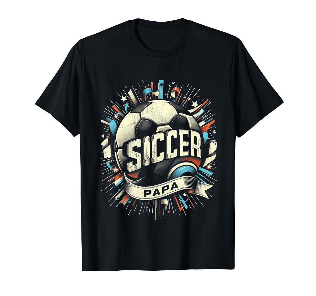Soccer Papa Family Matching Dad Fathers T-Shirt - Minimalist Print Unisex - T-Shirt, Sweatshirt, Hoodie