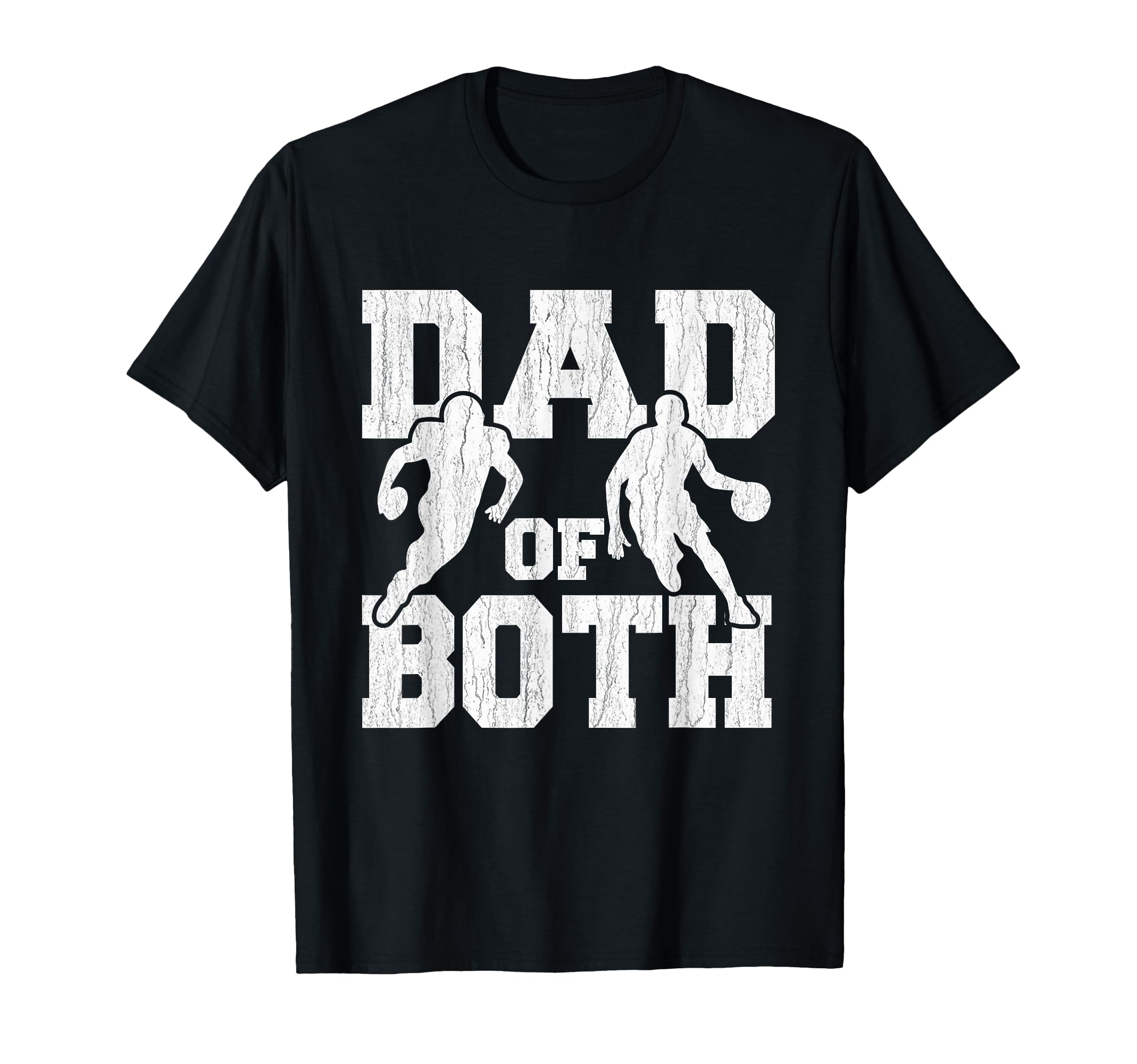 Dad Both Funny Football Basketball T-Shirt - Minimalist Print for Adults - T-Shirt, Sweatshirt, Hoodie