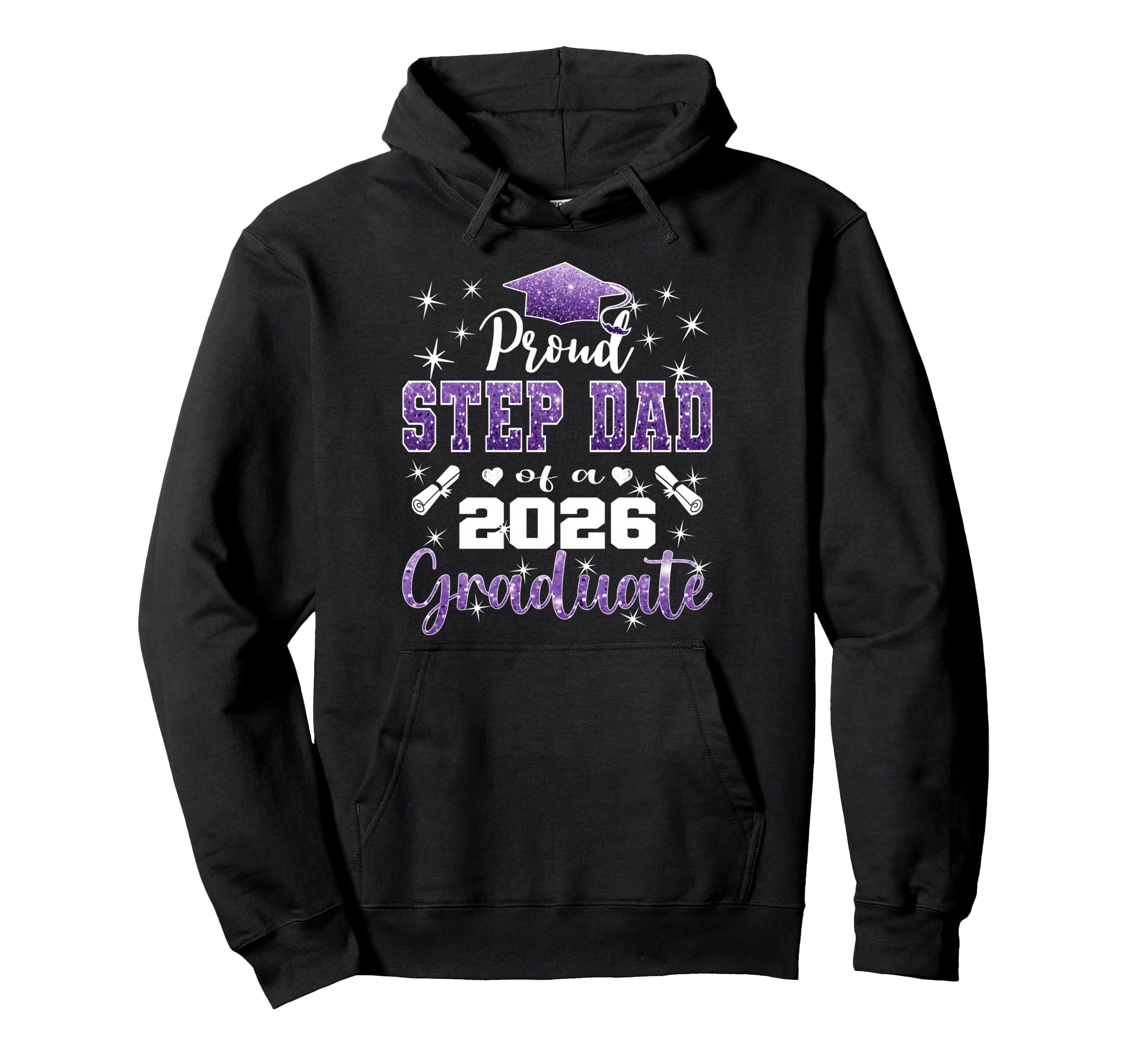 Super Proud Step Dad 2026 Graduate Hoodie - Streetwear Style for Adults - T-Shirt, Sweatshirt, Hoodie