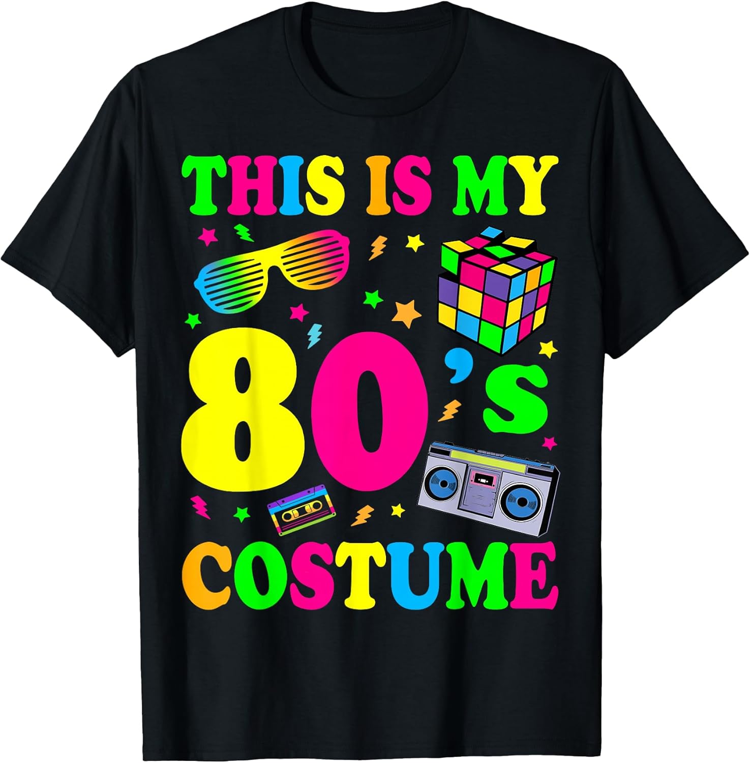This is My 80s Costume 90's Party - Adult & Kids T-Shirts, Sweatshirts & Hoodies apparel design preview 1