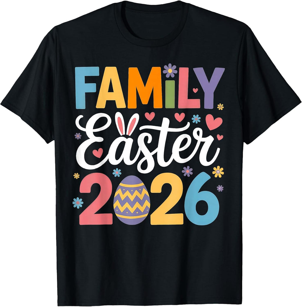 Family Easter 2026 Bunny Ears Festive Outfit for - Adult & Kids T-Shirts, Sweatshirts & Hoodies apparel design preview 1