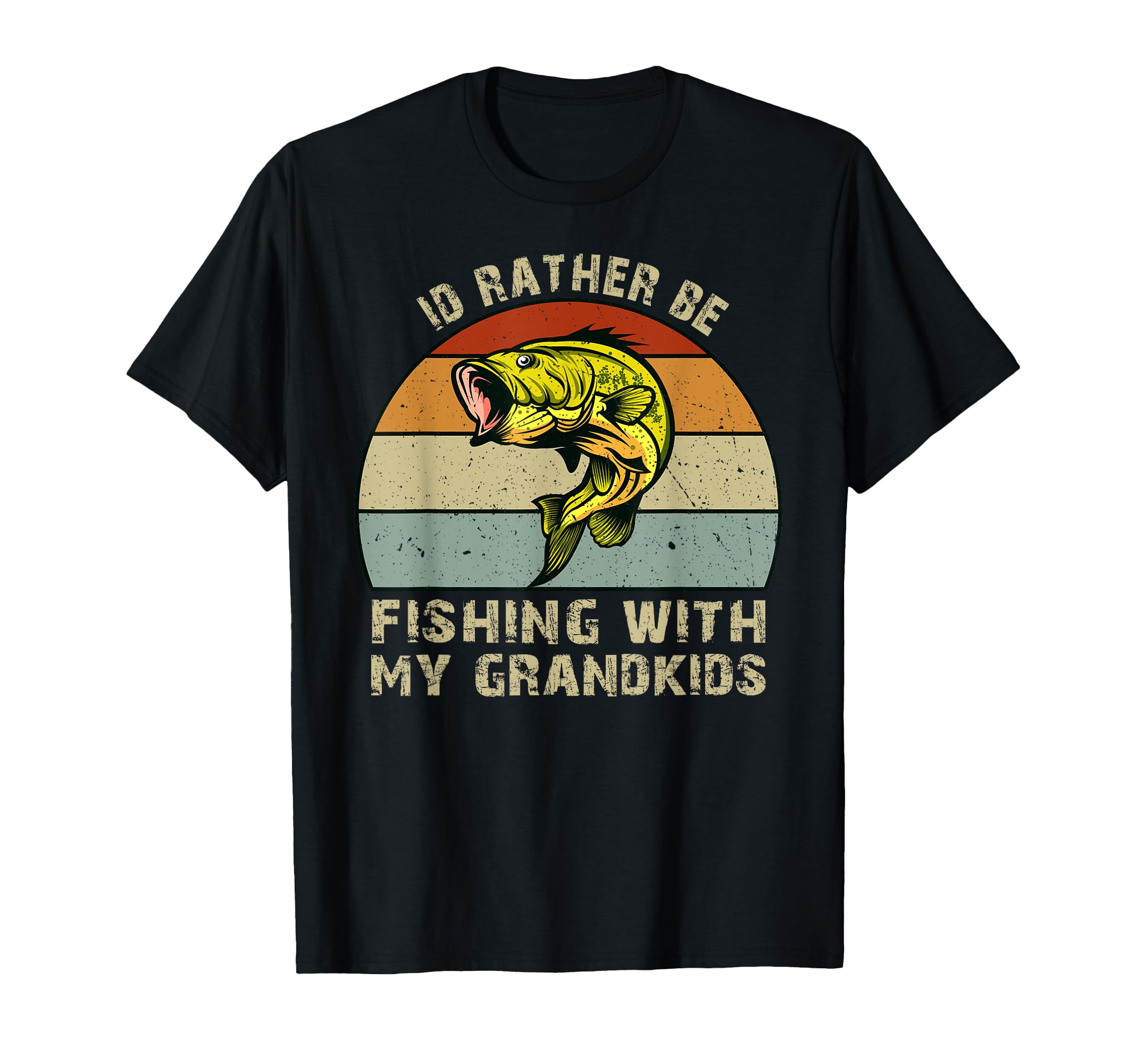 Id Rather Be Fishing Grandkids Fishing T-Shirt - Trendy Graphic Men Women - T-Shirt, Sweatshirt, Hoodie