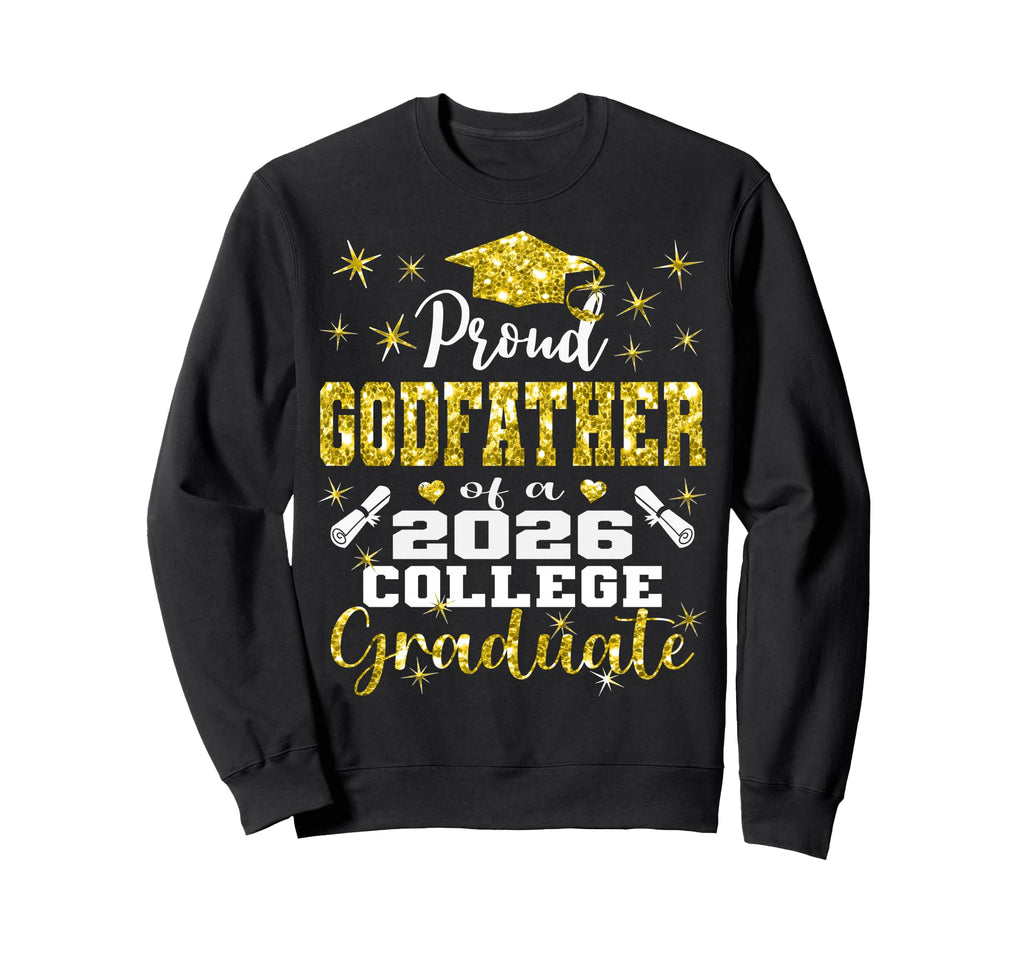 Proud Godfather 2026 College Sweatshirt - Custom Art Print for Adults - T-Shirt, Sweatshirt, Hoodie