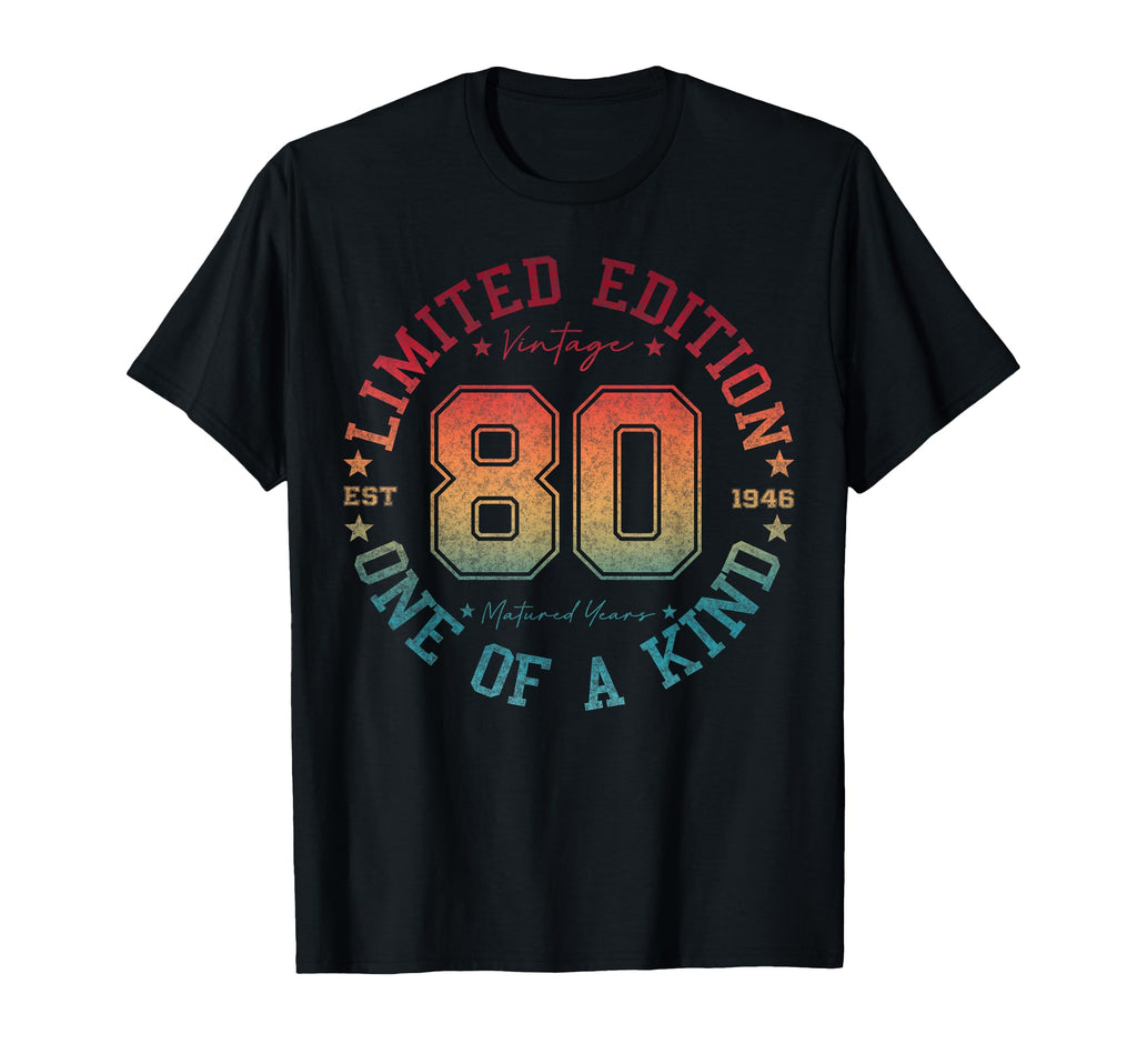 80 Year Old Gifts 1946 80Th Birthday T-Shirt - Trendy Graphic Men Women - T-Shirt, Sweatshirt, Hoodie