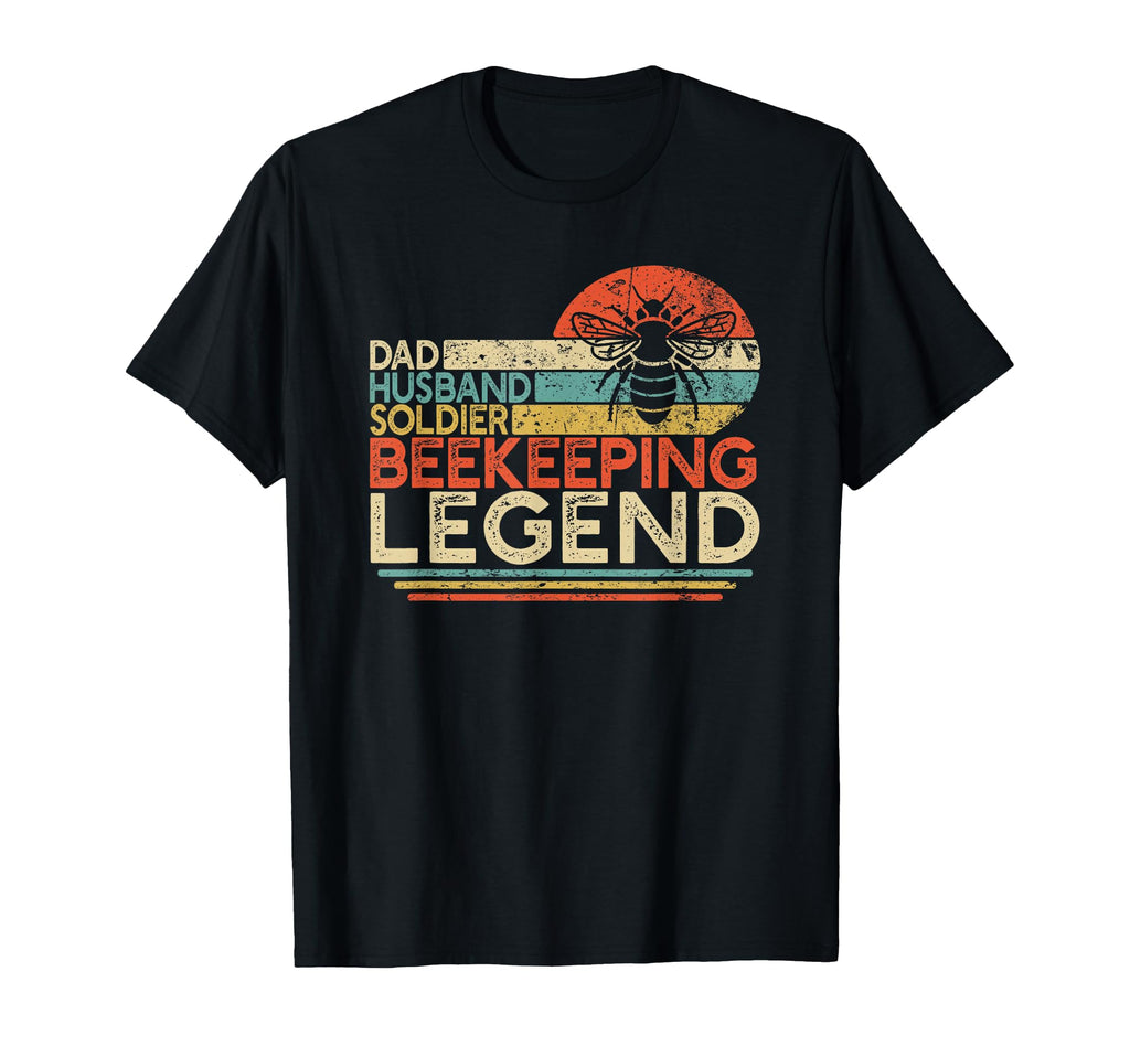 Dad Husband Soldier Beekeeping T-Shirt - Aesthetic Graphic for Adults - T-Shirt, Sweatshirt, Hoodie