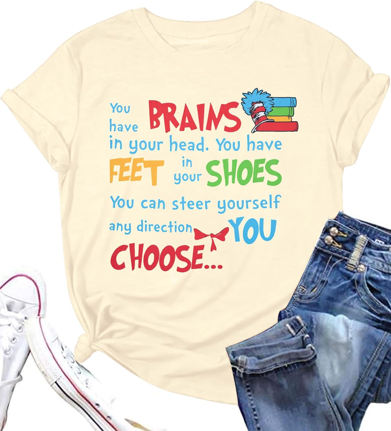 Reading Day Women Inspirational Quote Tops Teacher - Adult & Kids T-Shirts, Sweatshirts & Hoodies apparel design preview 1