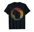 Wisconsin Distressed Silhouette State T-Shirt - Unique Graphic Men Women - T-Shirt, Sweatshirt, Hoodie