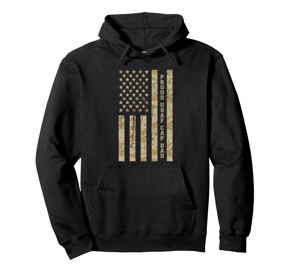 Proud Usaf Cap Dad Military Hoodie - Casual Everyday Wear for Adults - T-Shirt, Sweatshirt, Hoodie