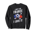 France Soccer Supporters Fun Flag Sweatshirt - Aesthetic Graphic for Adults - T-Shirt, Sweatshirt, Hoodie