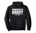 Promoted To Daddy Est 2024 New Dad Twin Hoodie - Unique Graphic Men Women - T-Shirt, Sweatshirt, Hoodie