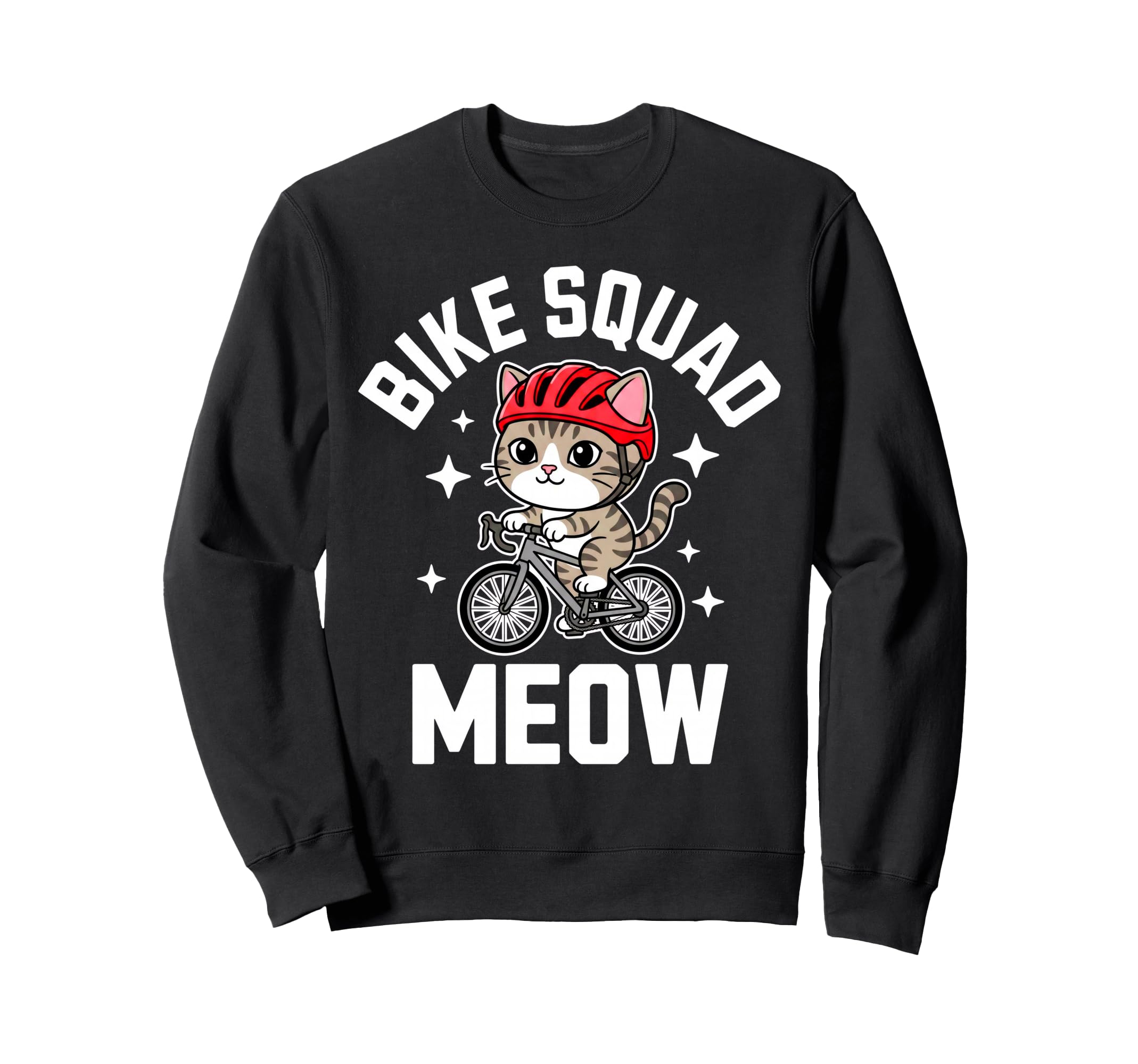 Bike Squad Meow Funny Cat Meme Animal Sweatshirt - Streetwear Style Unisex - T-Shirt, Sweatshirt, Hoodie